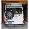 Heckleiter mit Reserveradträger verstellbar für MAN TGE/ VW CRAFTER +2017, 180º Scharniere