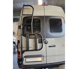 Heckleiter mit Reserveradträger verstellbar für Mercedes Sprinter 907   180º Scharniere